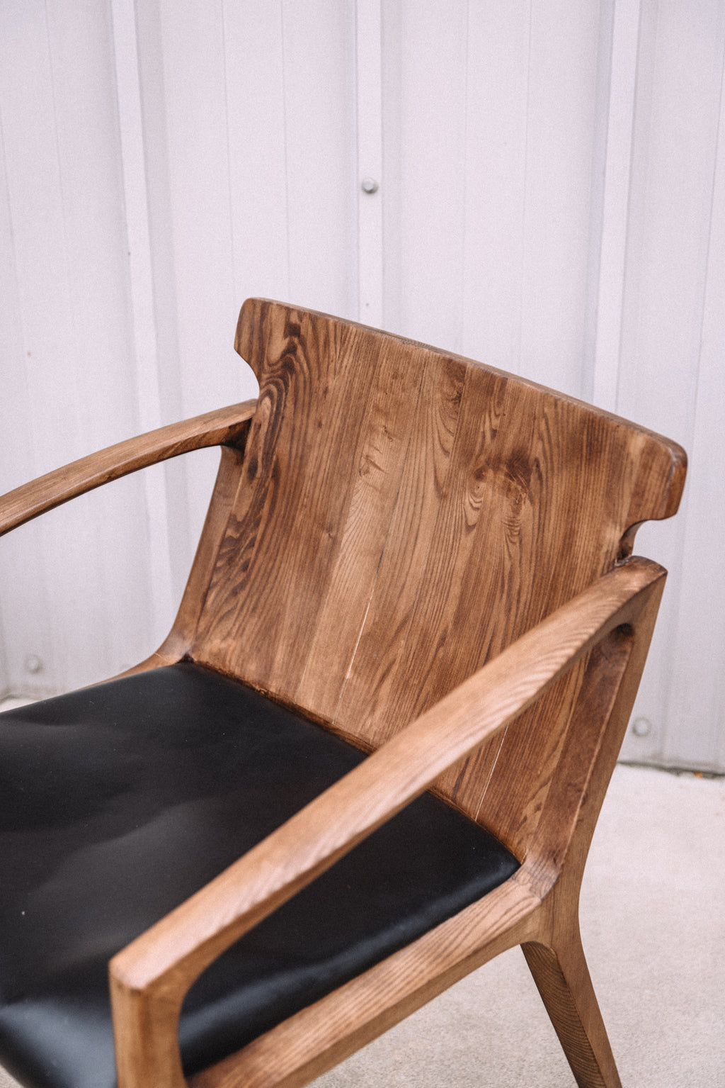 Hanger Lounge Chair - Walnut & Black Italian Leather (Set of 2)