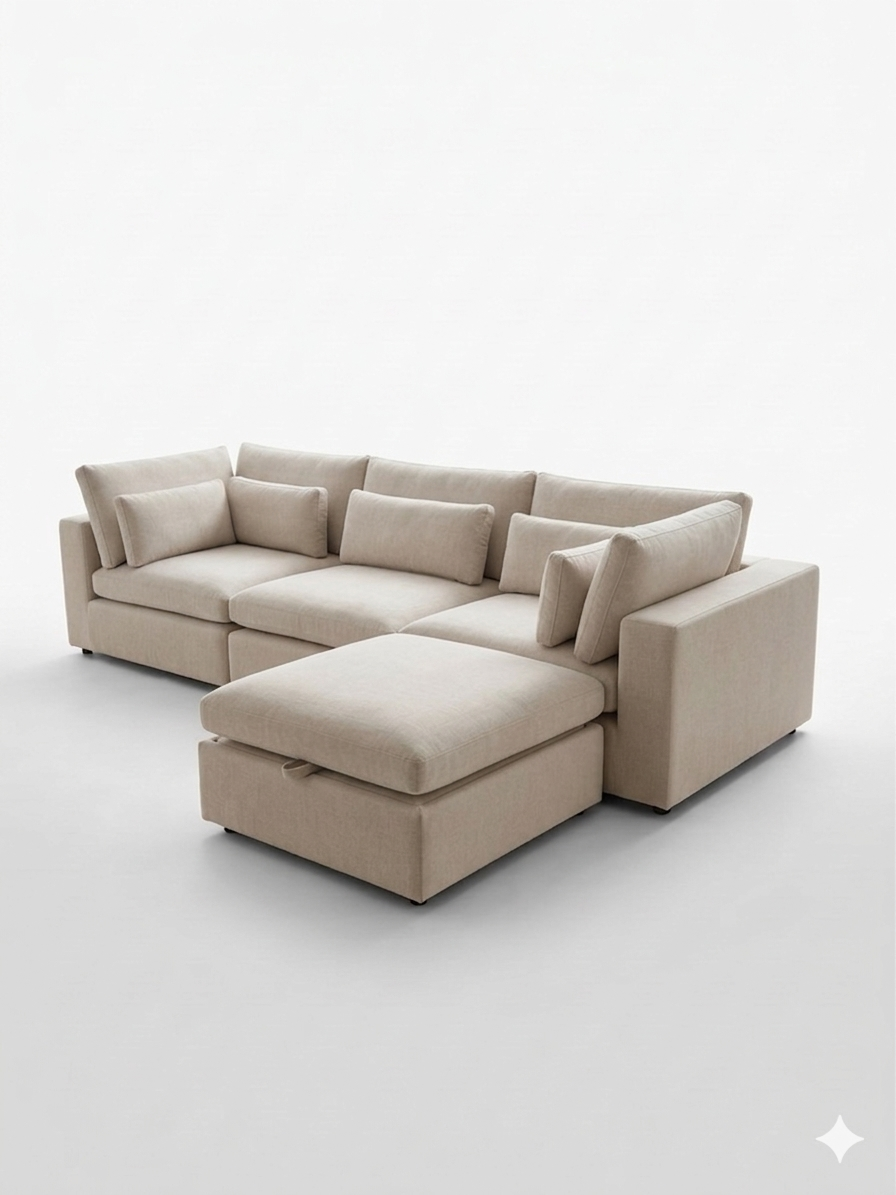 4PC Luxe Cloud Sectional
