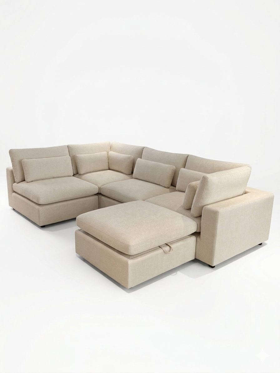 5PC Luxe Cloud Sectional