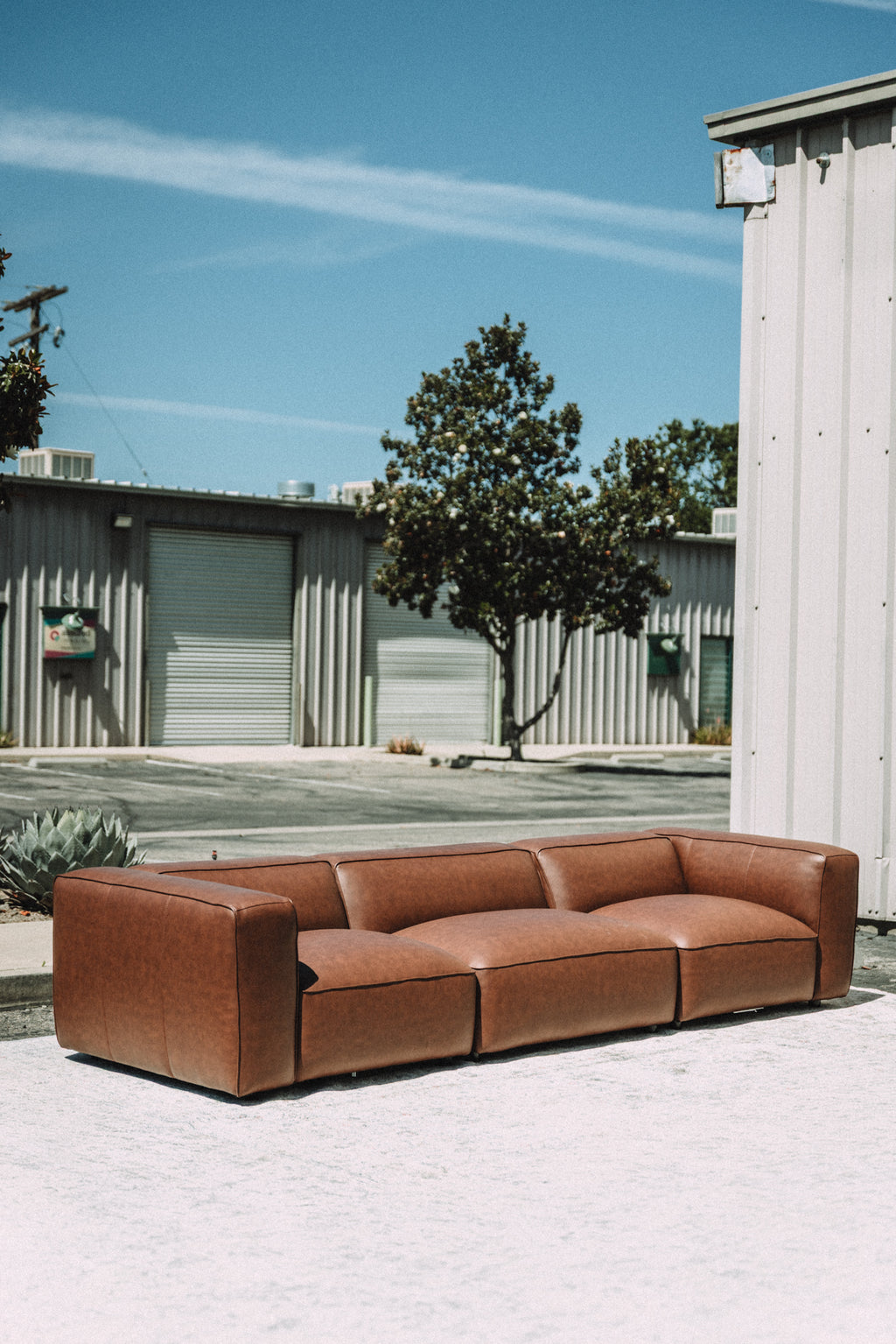 Modway Auren Vegan Leather Modular 3PC Sofa