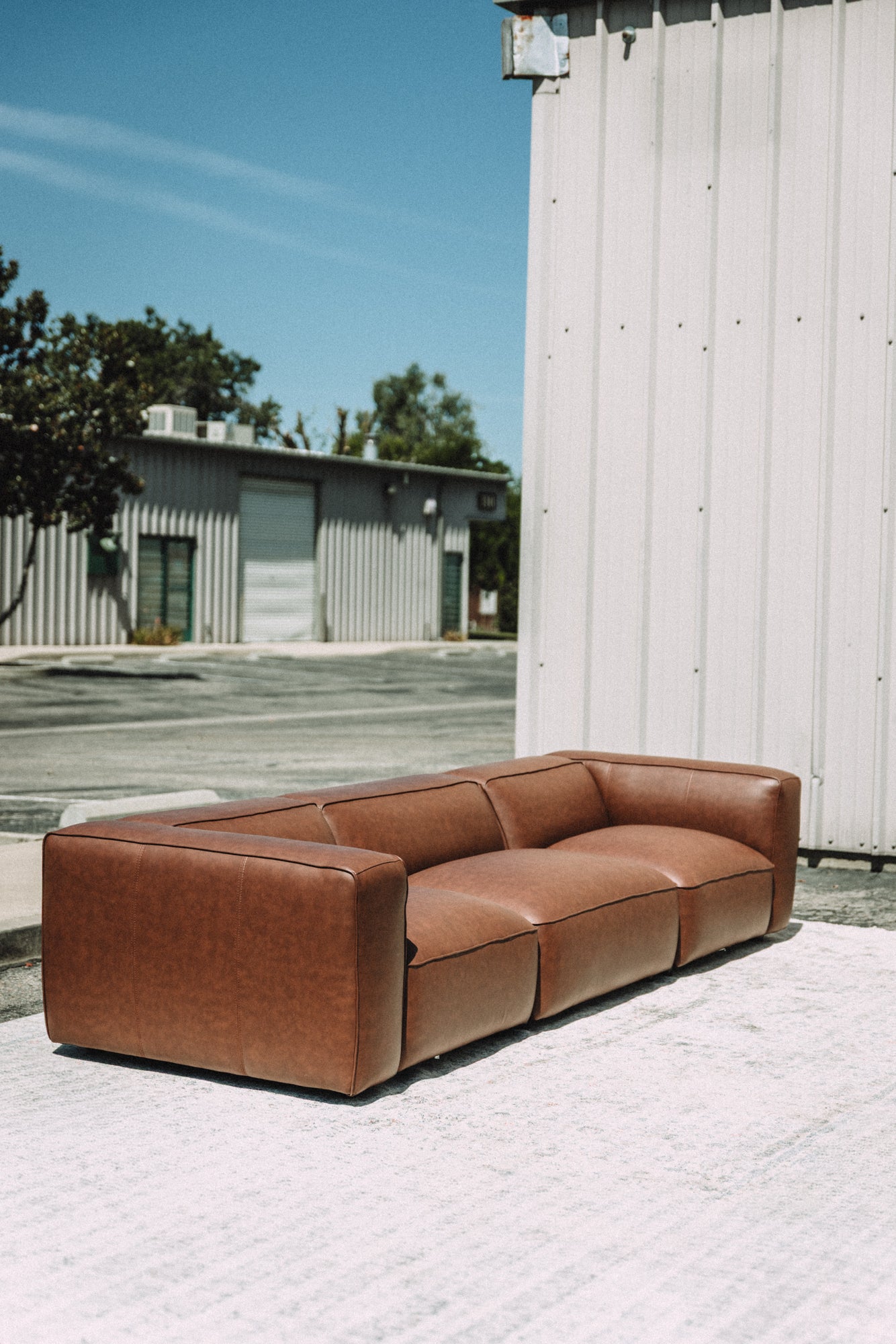 Modway Auren Vegan Leather Modular 3PC Sofa