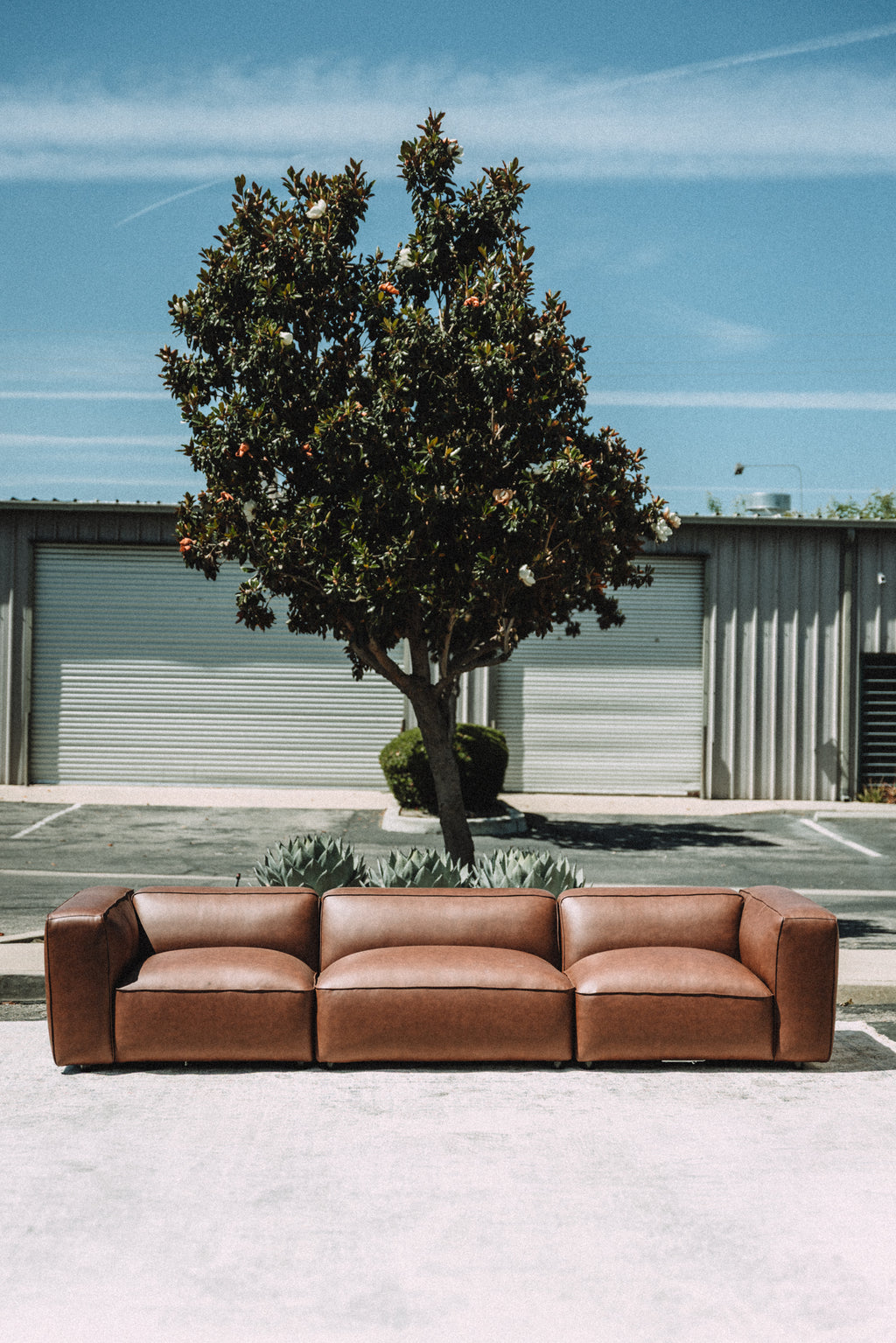 Modway Auren Vegan Leather Modular 3PC Sofa