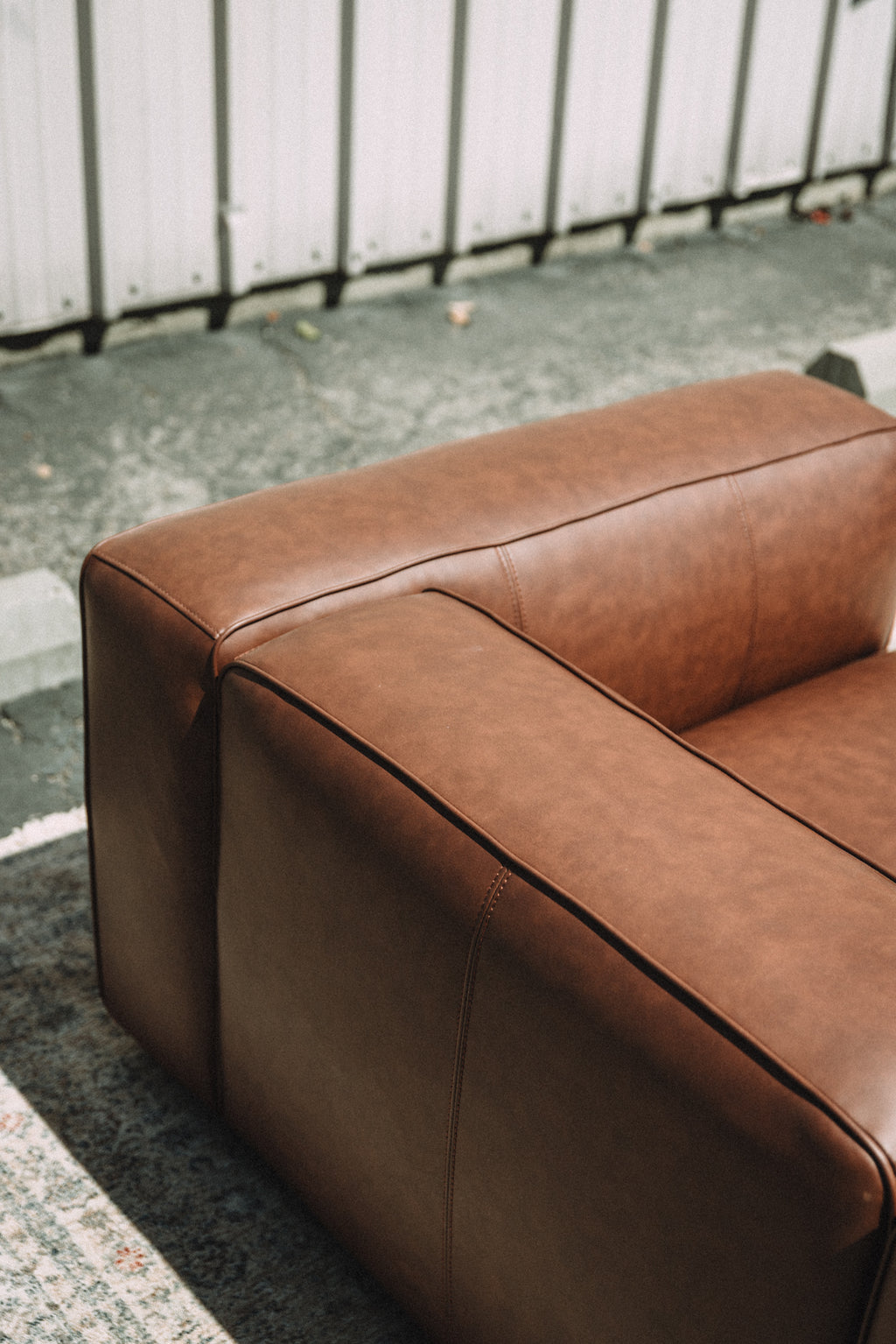 Modway Auren Vegan Leather Modular Loveseat