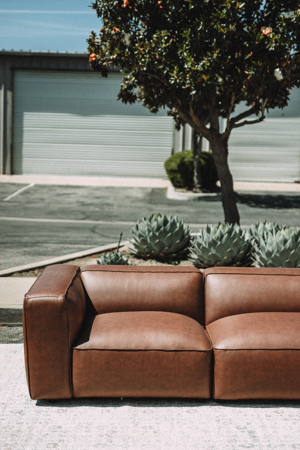 Modway Auren Vegan Leather Modular Loveseat
