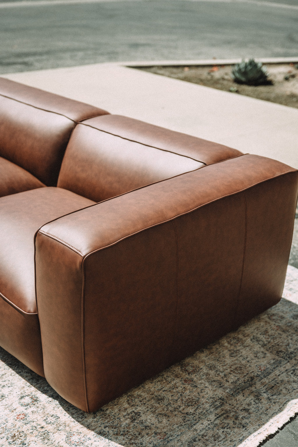 Modway Auren Vegan Leather Modular Loveseat