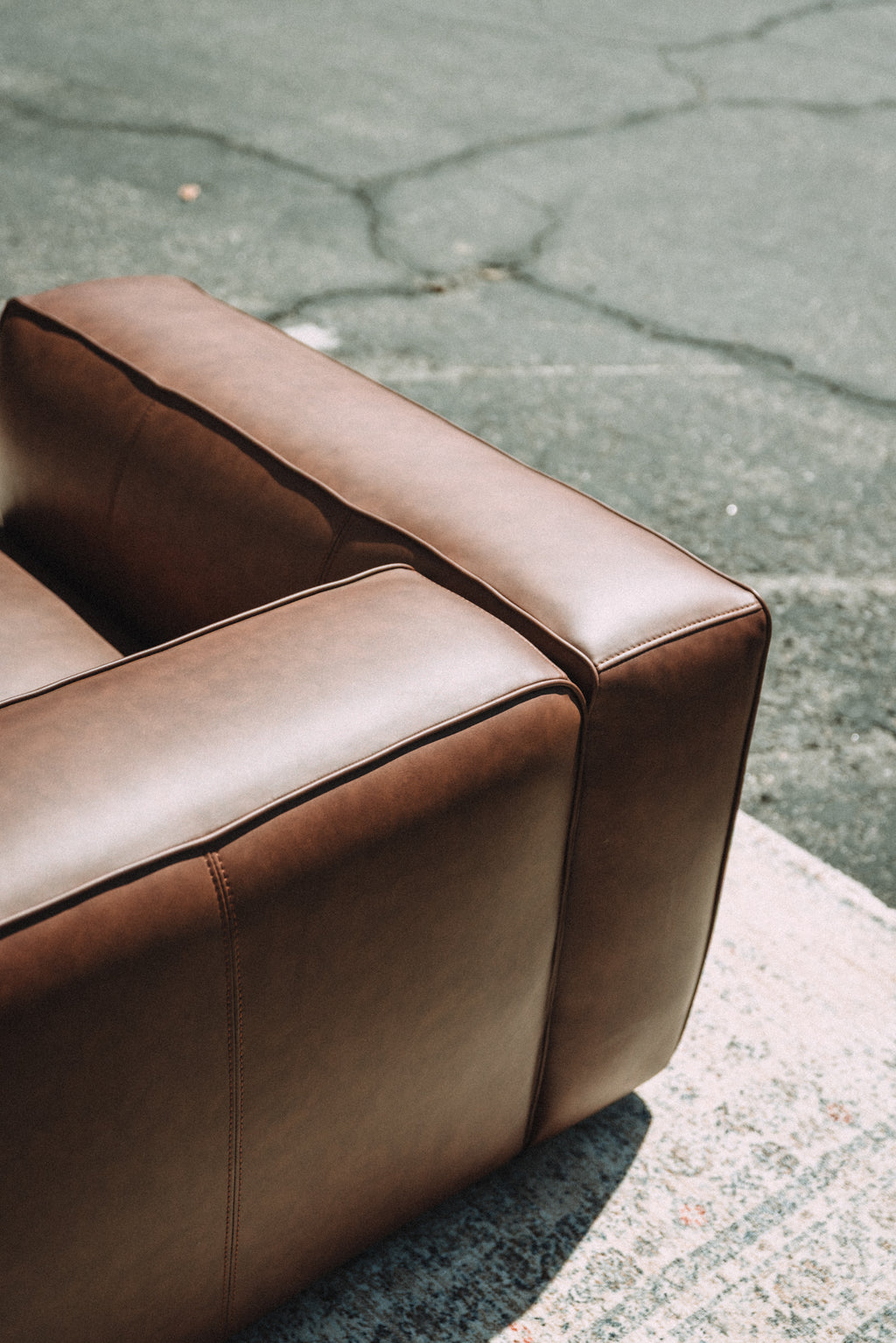 Modway Auren Vegan Leather Modular Loveseat