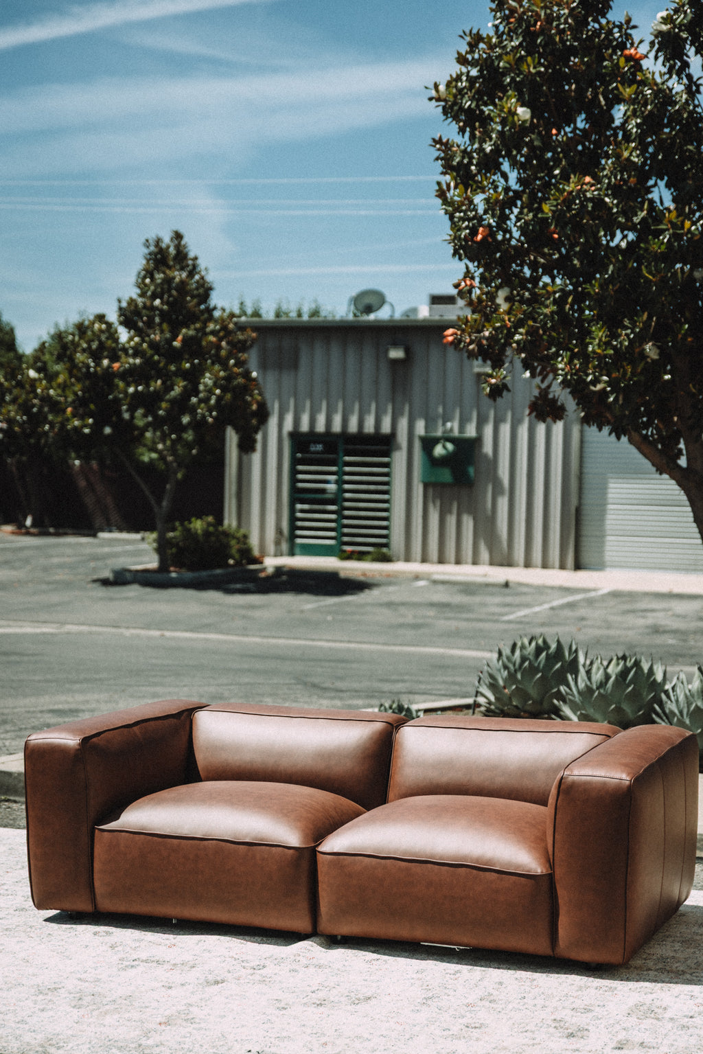 Modway Auren Vegan Leather Modular Loveseat