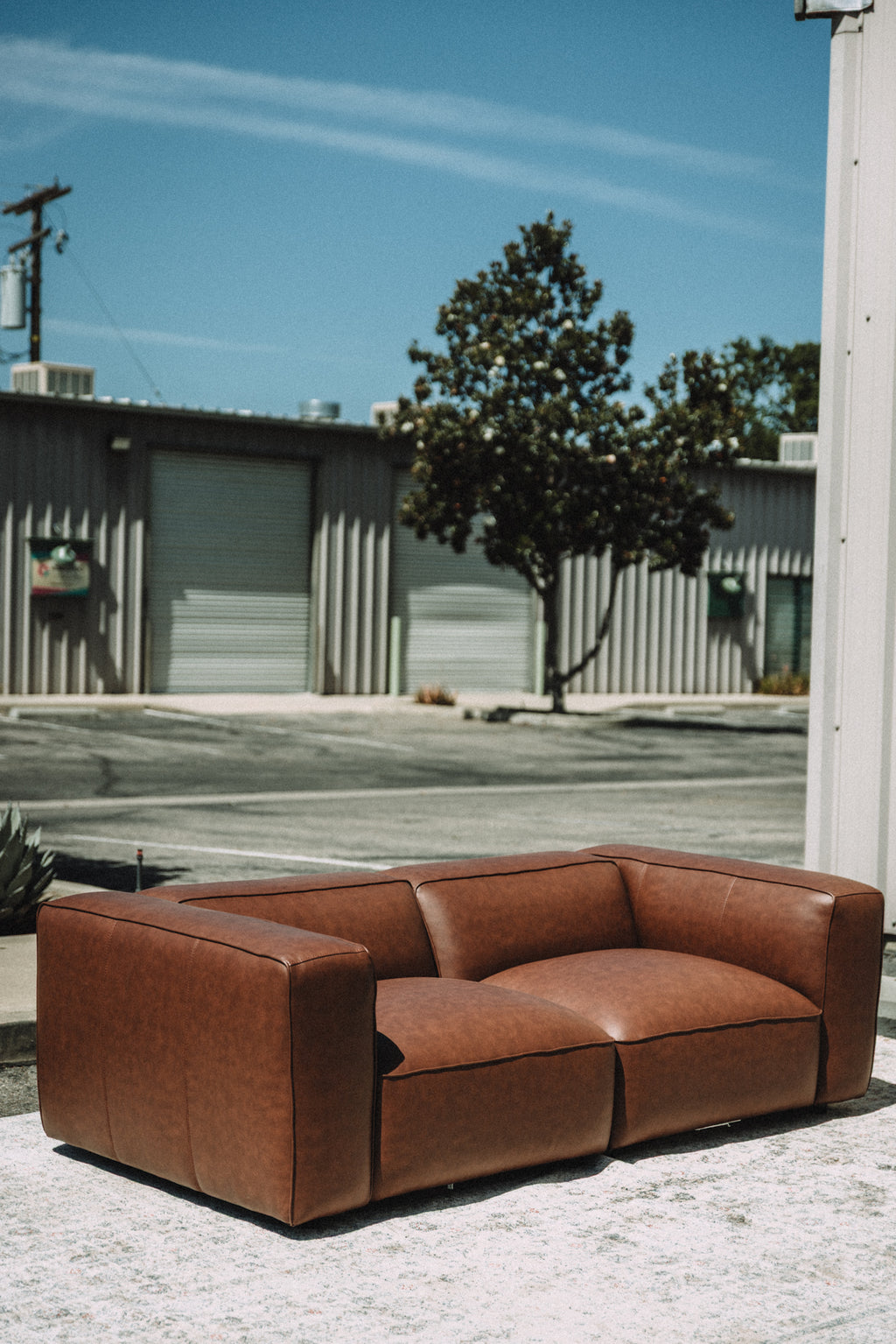 Modway Auren Vegan Leather Modular Loveseat