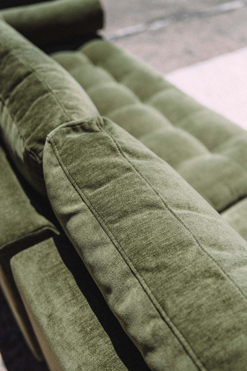 Poly & Bark Napa Velvet Corner Sectional Sofa - Distressed Green