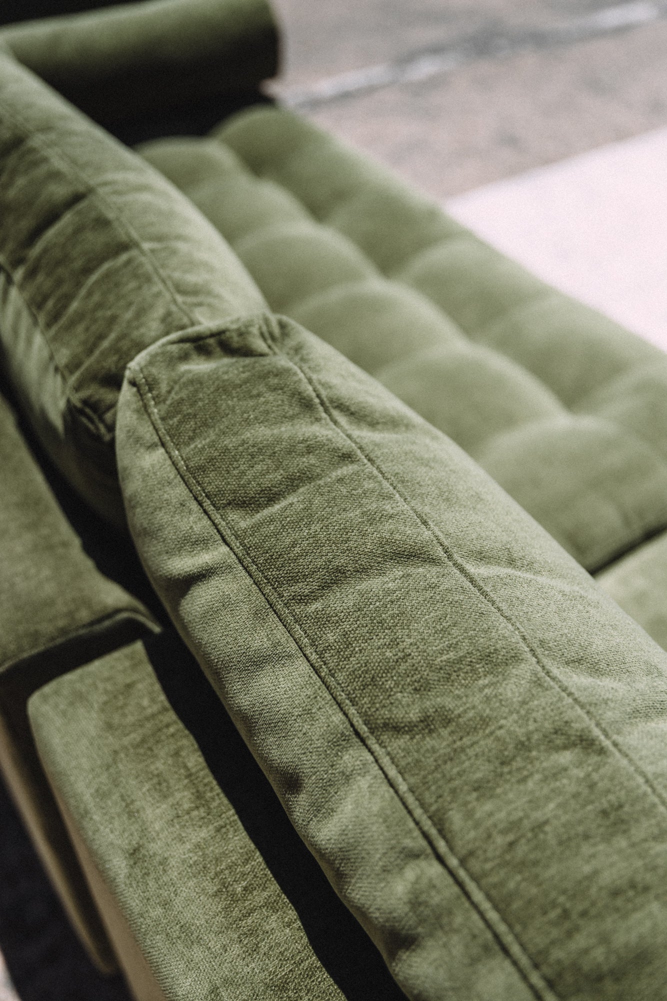 Poly & Bark Napa Velvet Corner Sectional Sofa - Distressed Green
