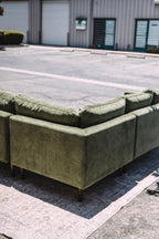 Poly & Bark Napa Velvet Corner Sectional Sofa - Distressed Green