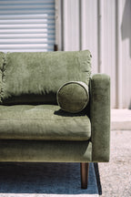 Poly & Bark Napa Velvet Corner Sectional Sofa - Distressed Green