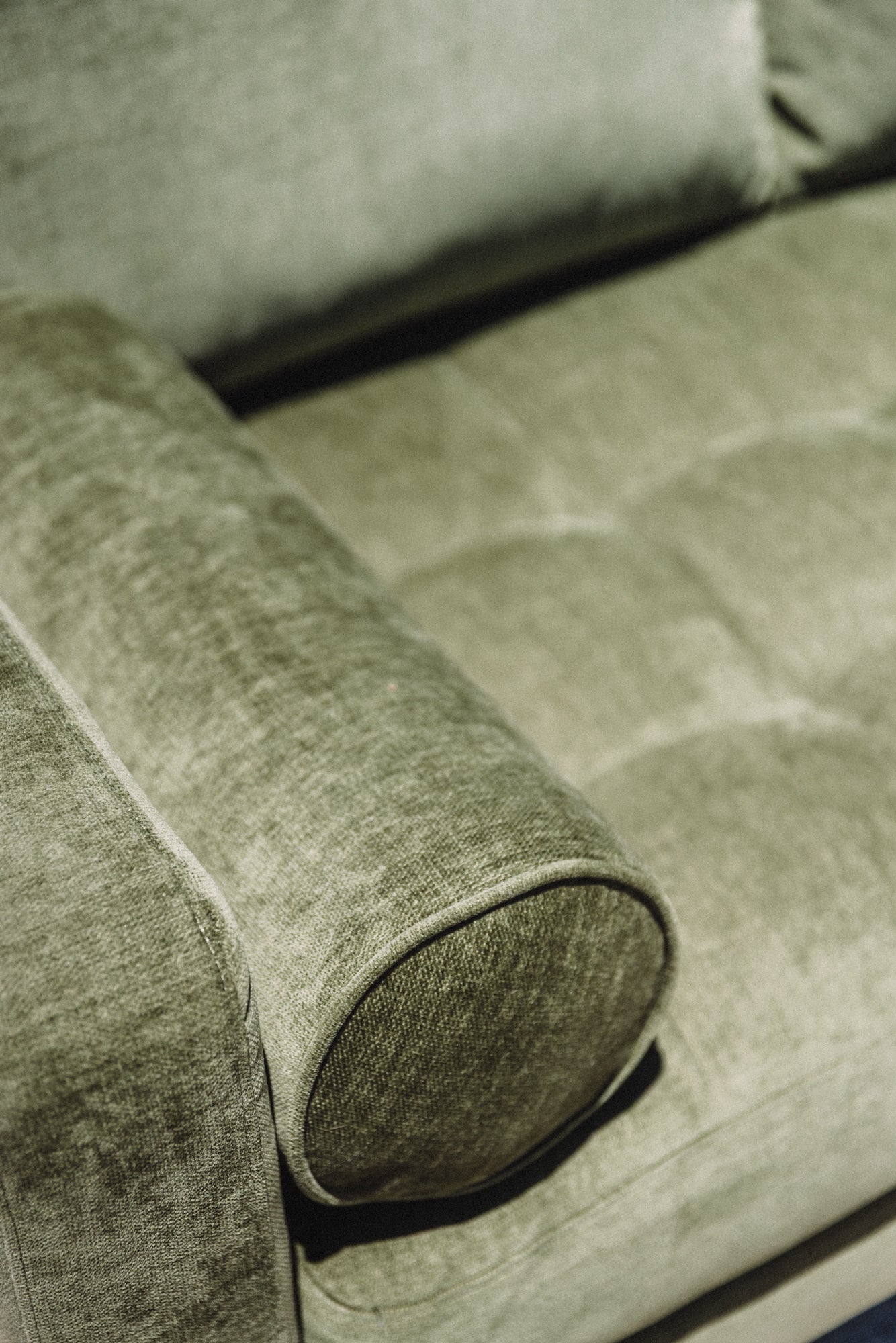 Poly & Bark Napa Velvet Corner Sectional Sofa - Distressed Green