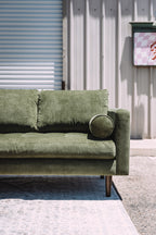 Poly & Bark Napa Velvet Corner Sectional Sofa - Distressed Green