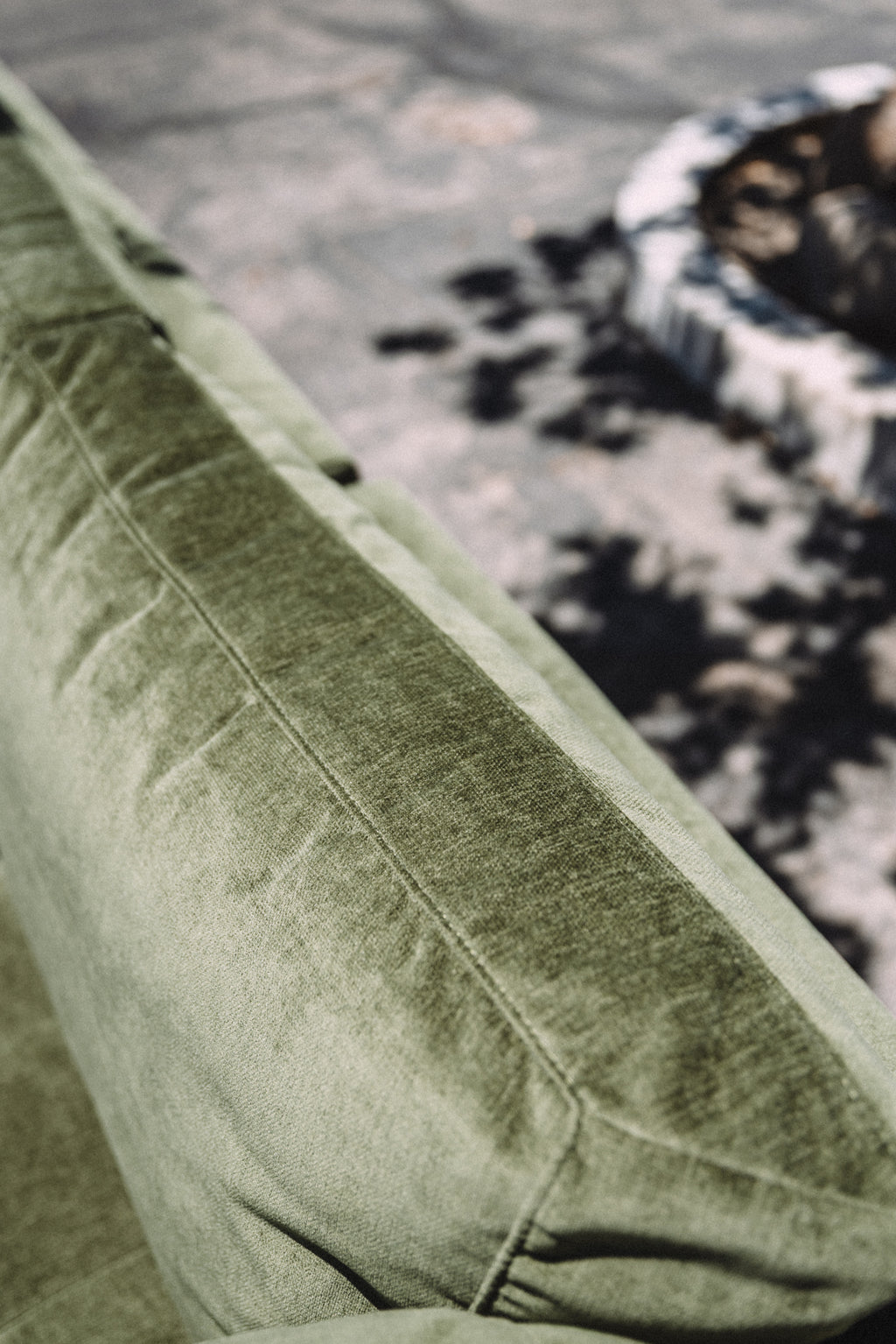 Poly & Bark Napa Velvet Corner Sectional Sofa - Distressed Green