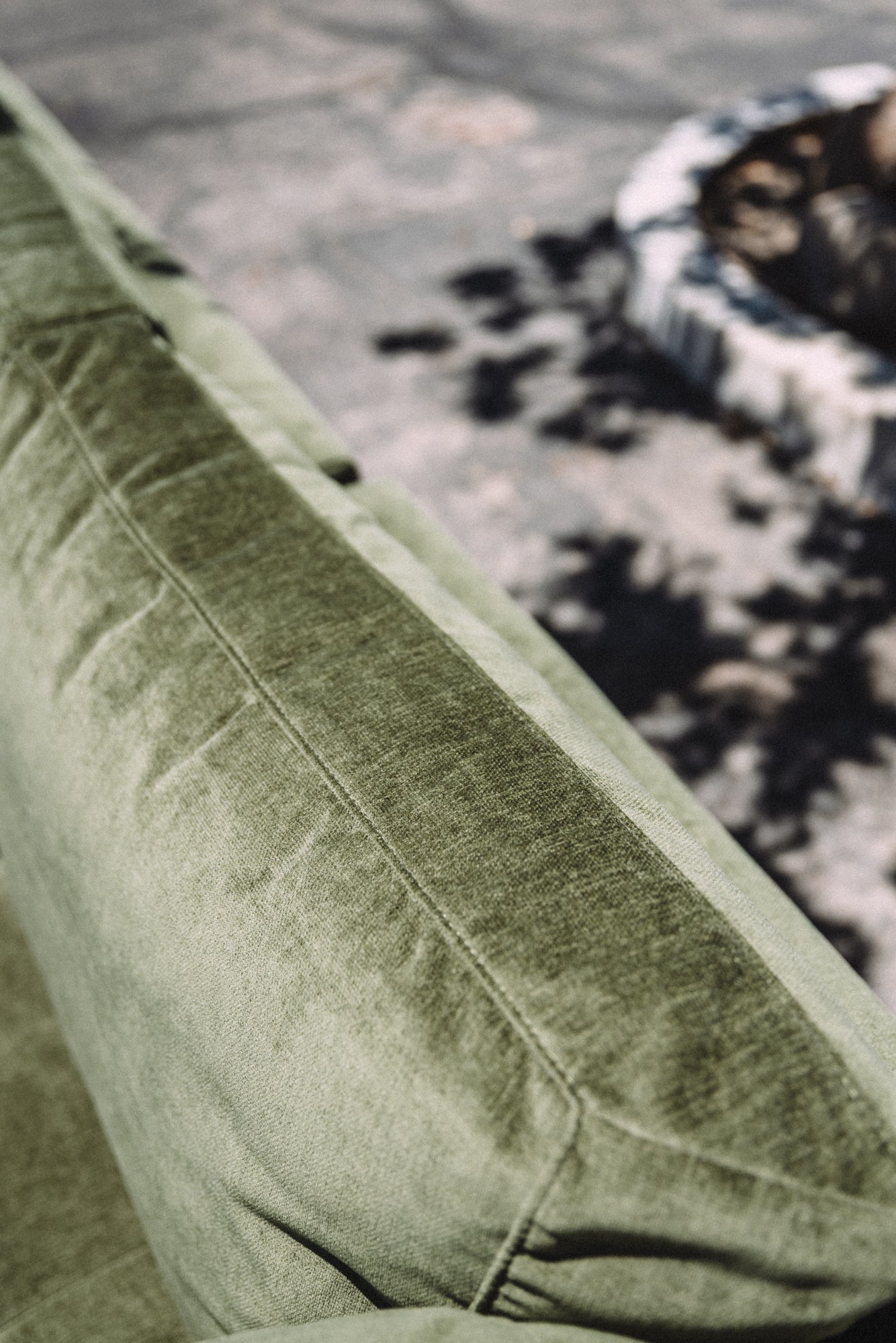 Poly & Bark Napa Velvet Corner Sectional Sofa - Distressed Green