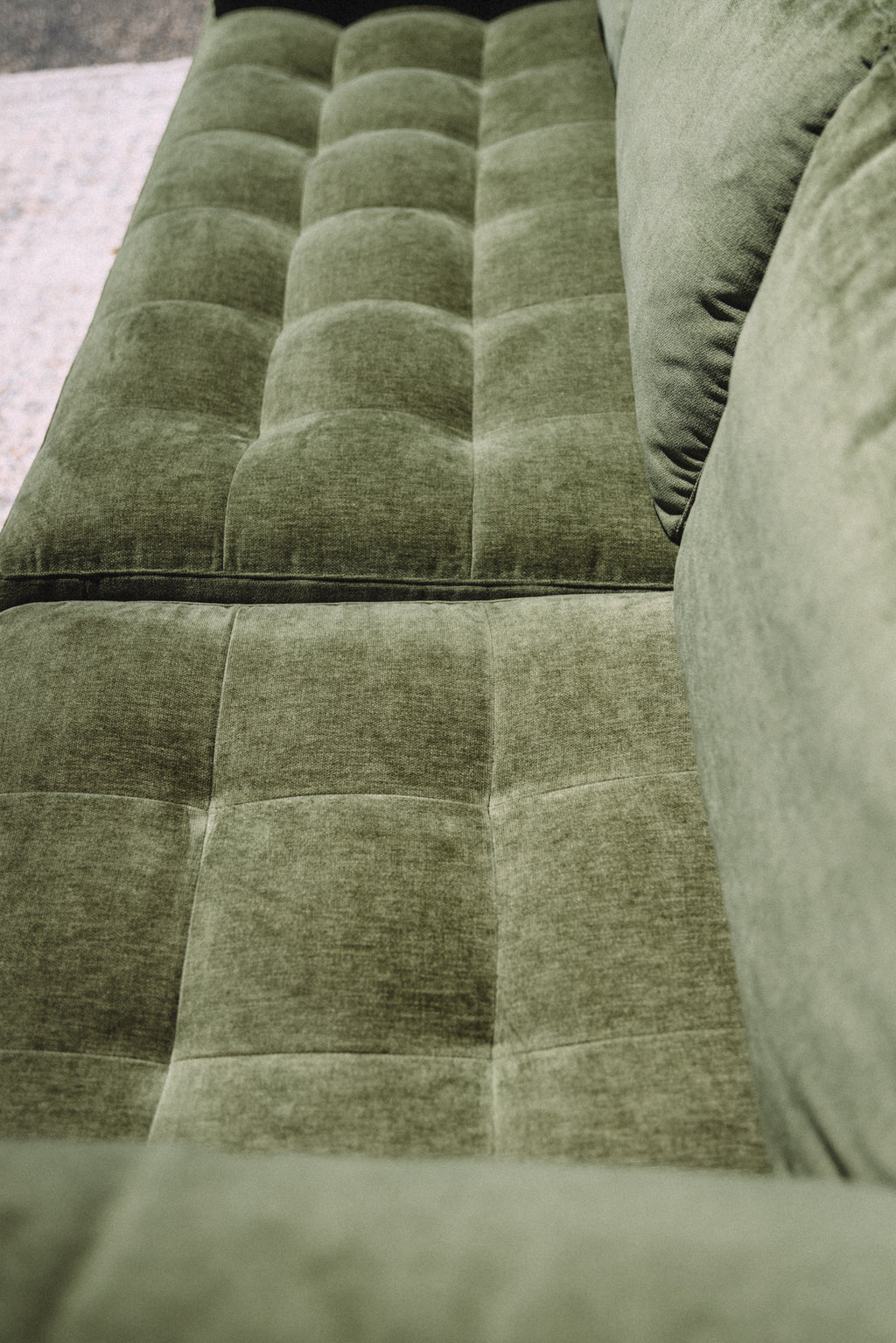 Poly & Bark Napa Velvet Corner Sectional Sofa - Distressed Green