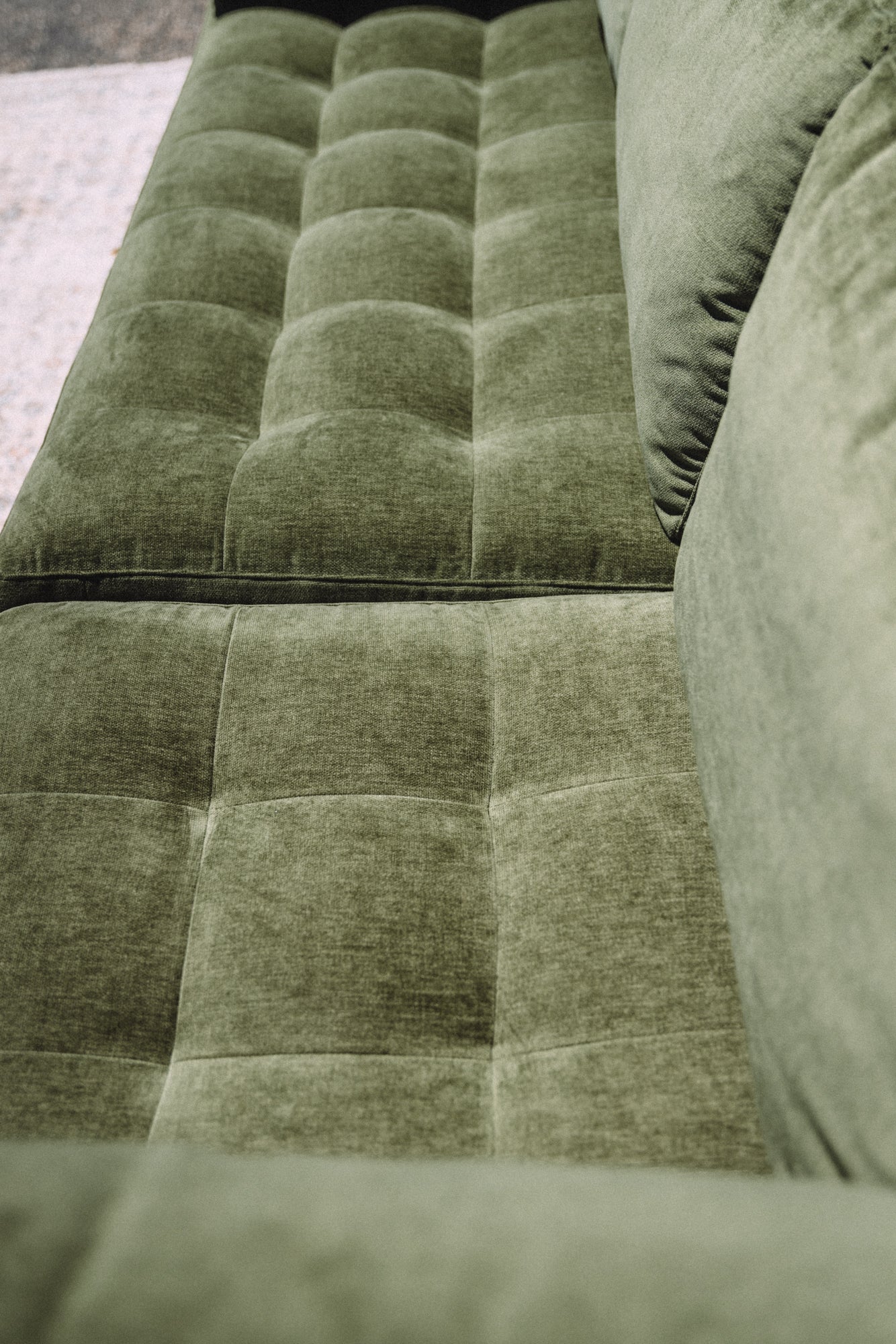 Poly & Bark Napa Velvet Corner Sectional Sofa - Distressed Green