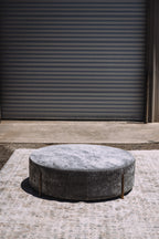 Oversized Round Porter Ottoman