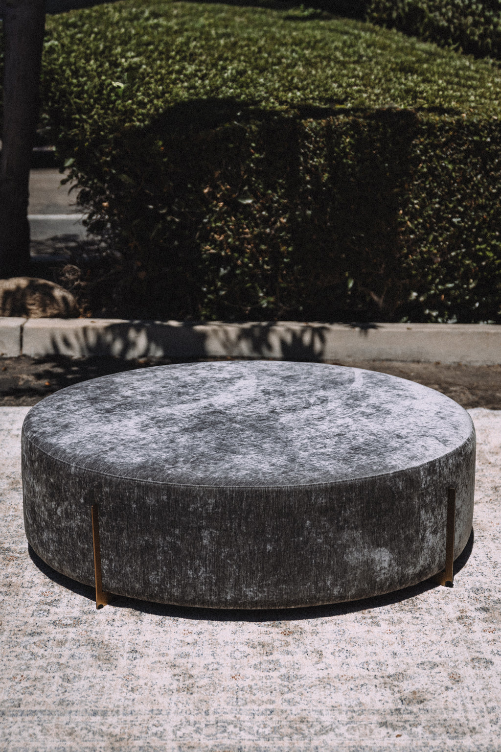 Oversized Round Porter Ottoman