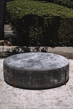 Oversized Round Porter Ottoman