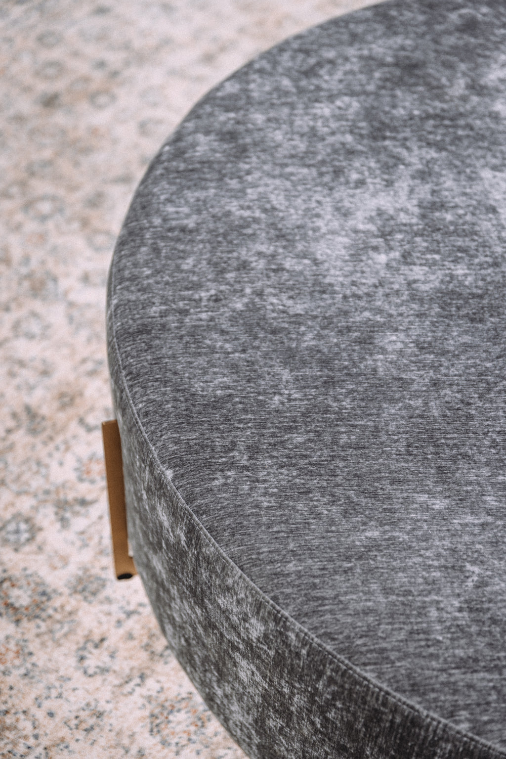 Oversized Round Porter Ottoman