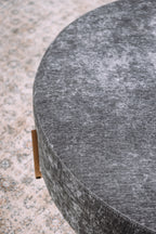 Oversized Round Porter Ottoman
