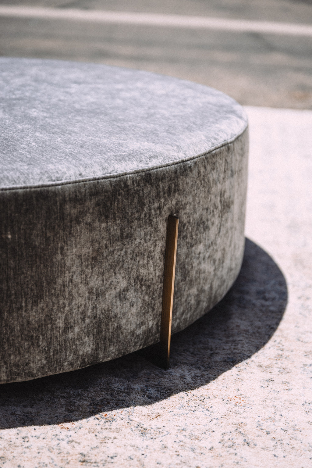 Oversized Round Porter Ottoman