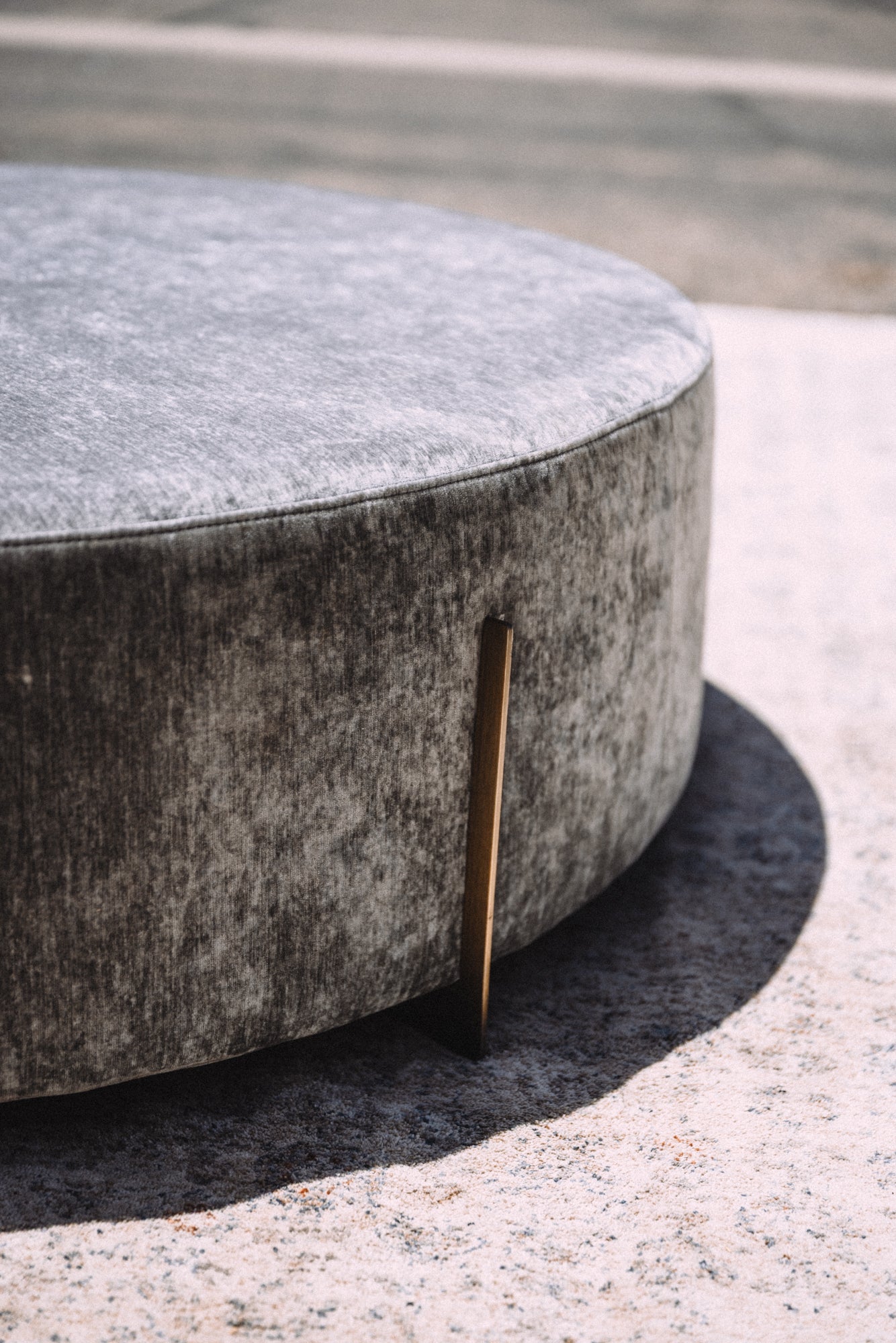 Oversized Round Porter Ottoman