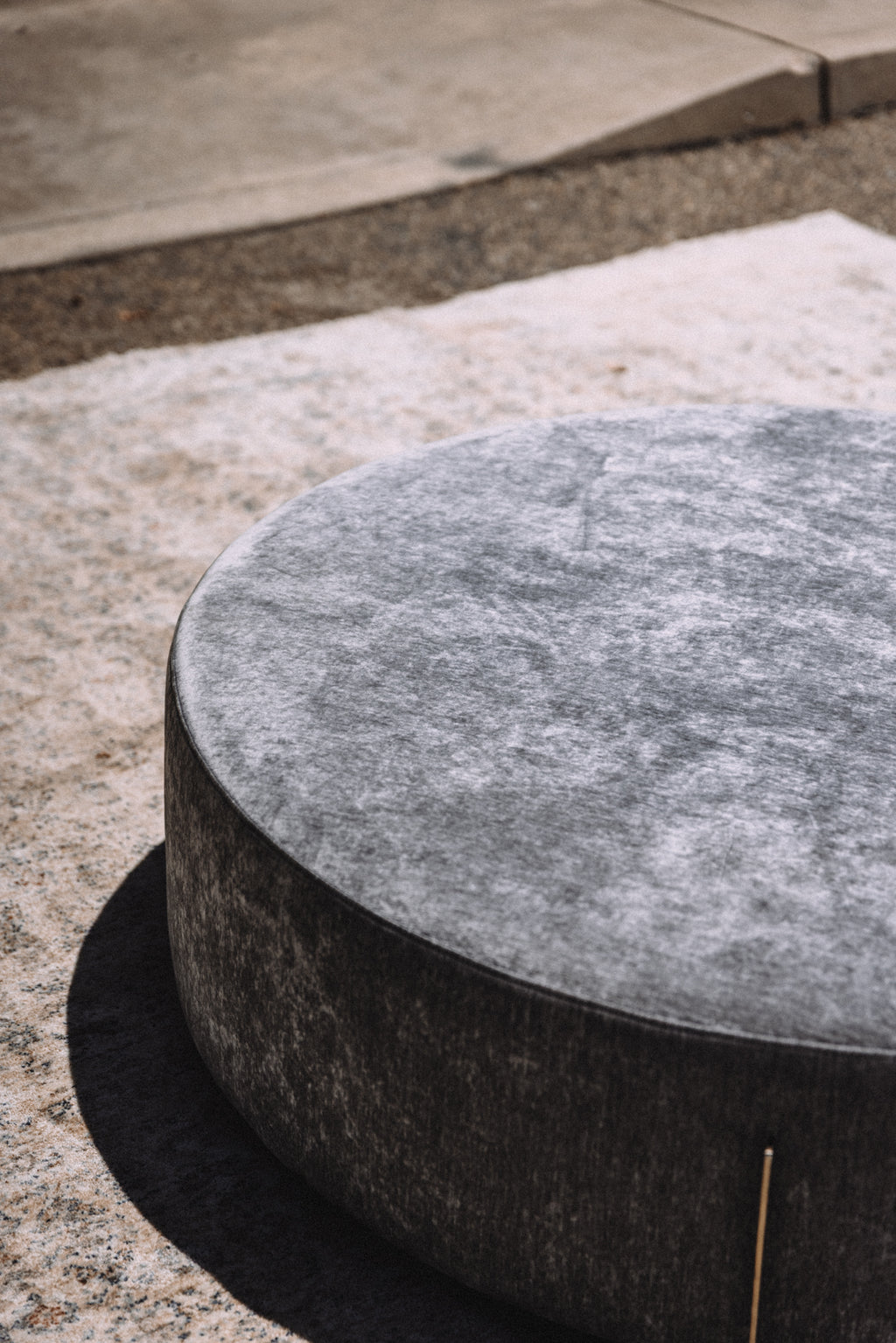 Oversized Round Porter Ottoman