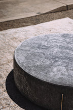 Oversized Round Porter Ottoman