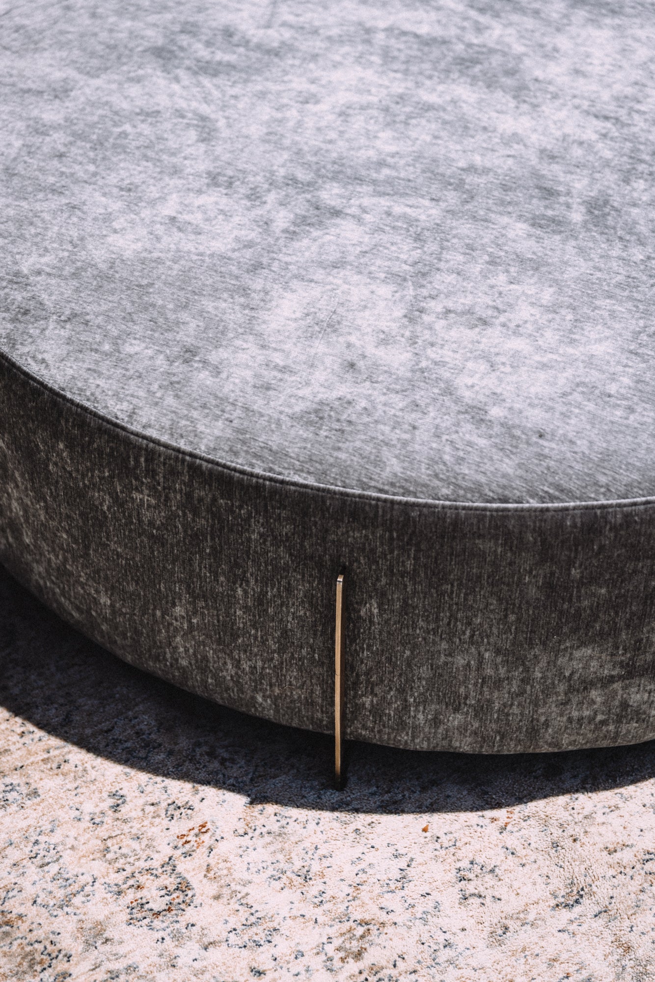 Oversized Round Porter Ottoman