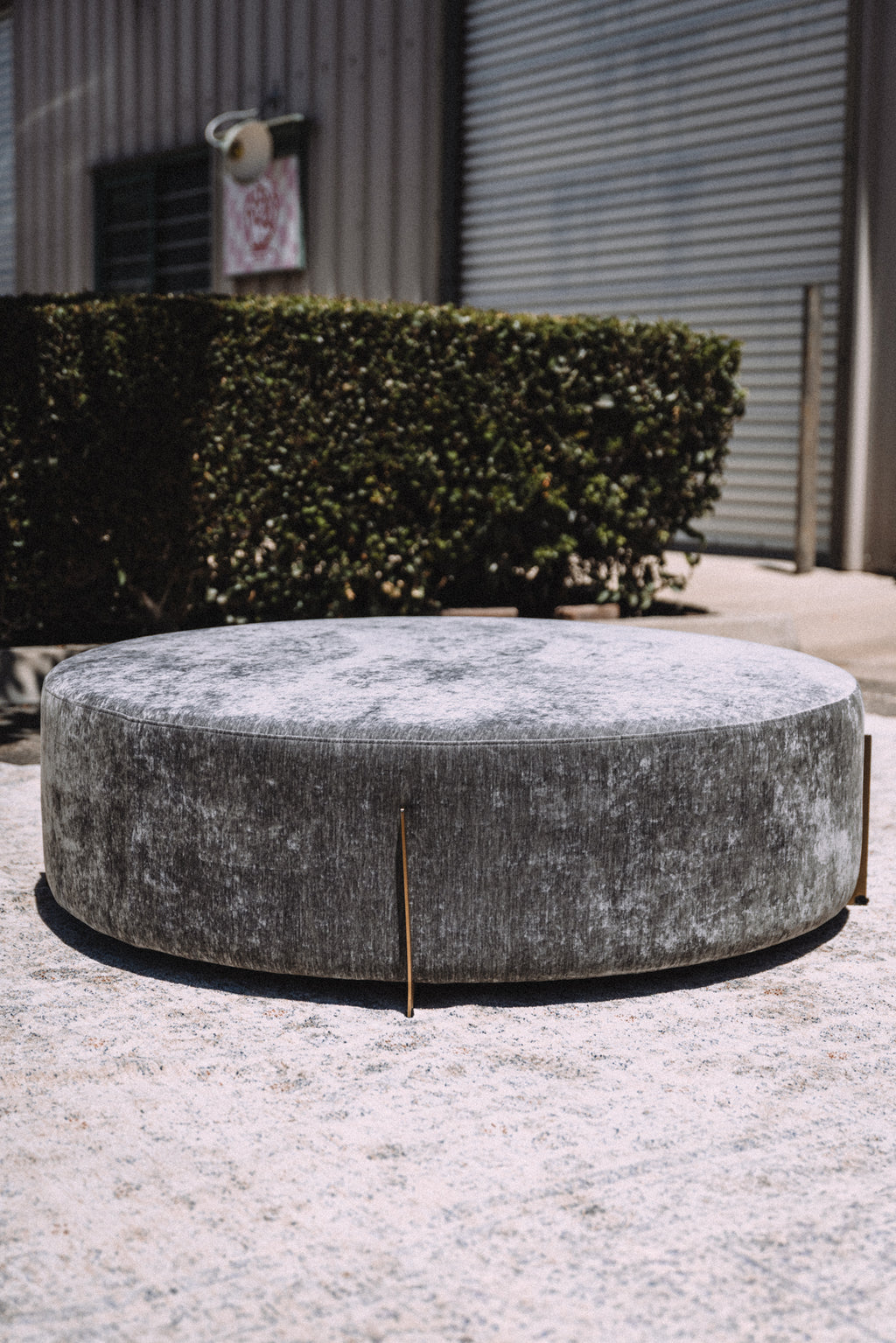Oversized Round Porter Ottoman