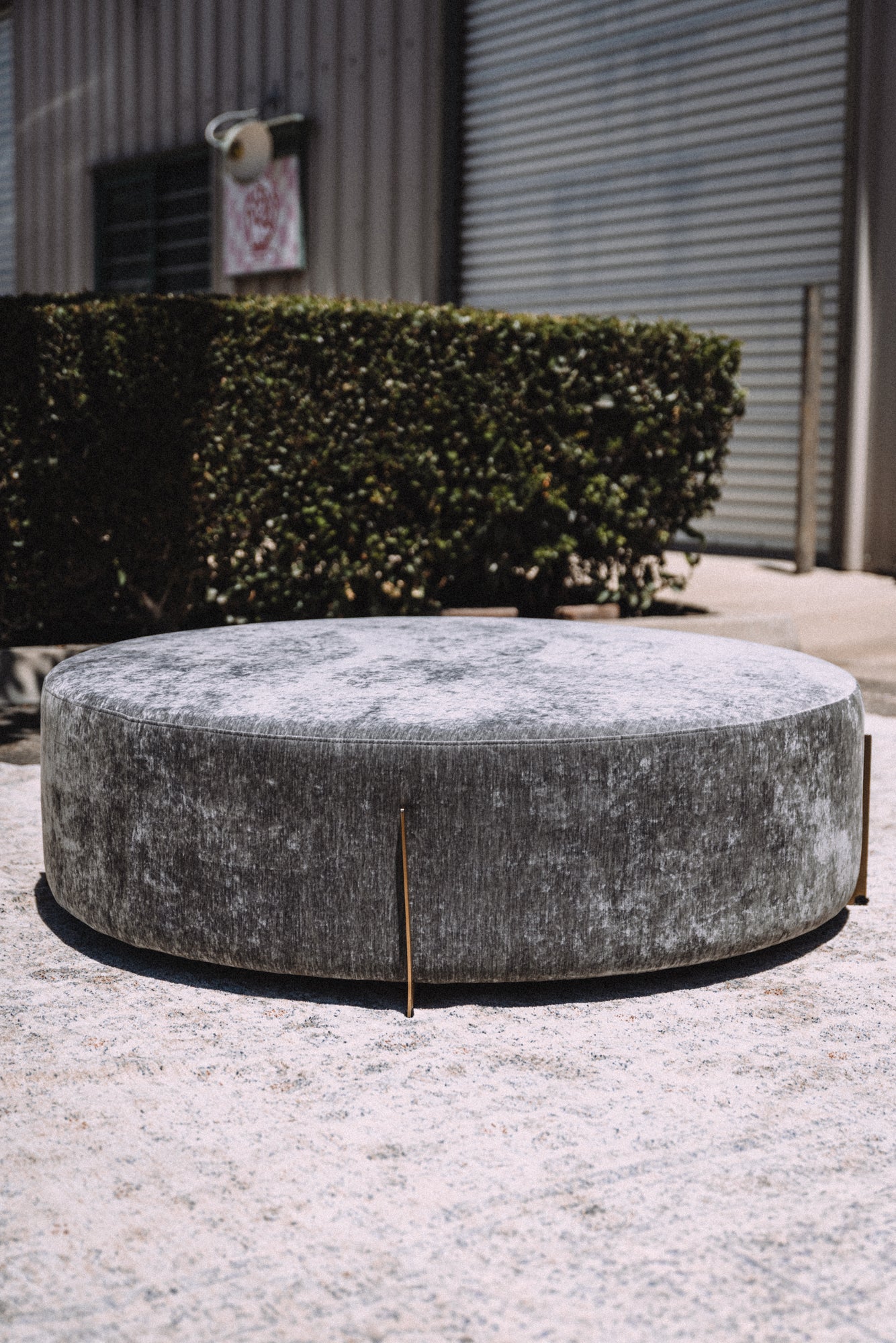 Oversized Round Porter Ottoman