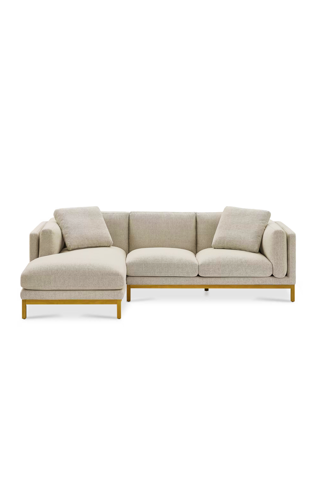 Castlery Owen Chaise Sectional Couch - Pearl Beige