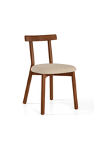 (Set of 4) Article Ulka Dining Chairs - Walnut and Ratine Buff