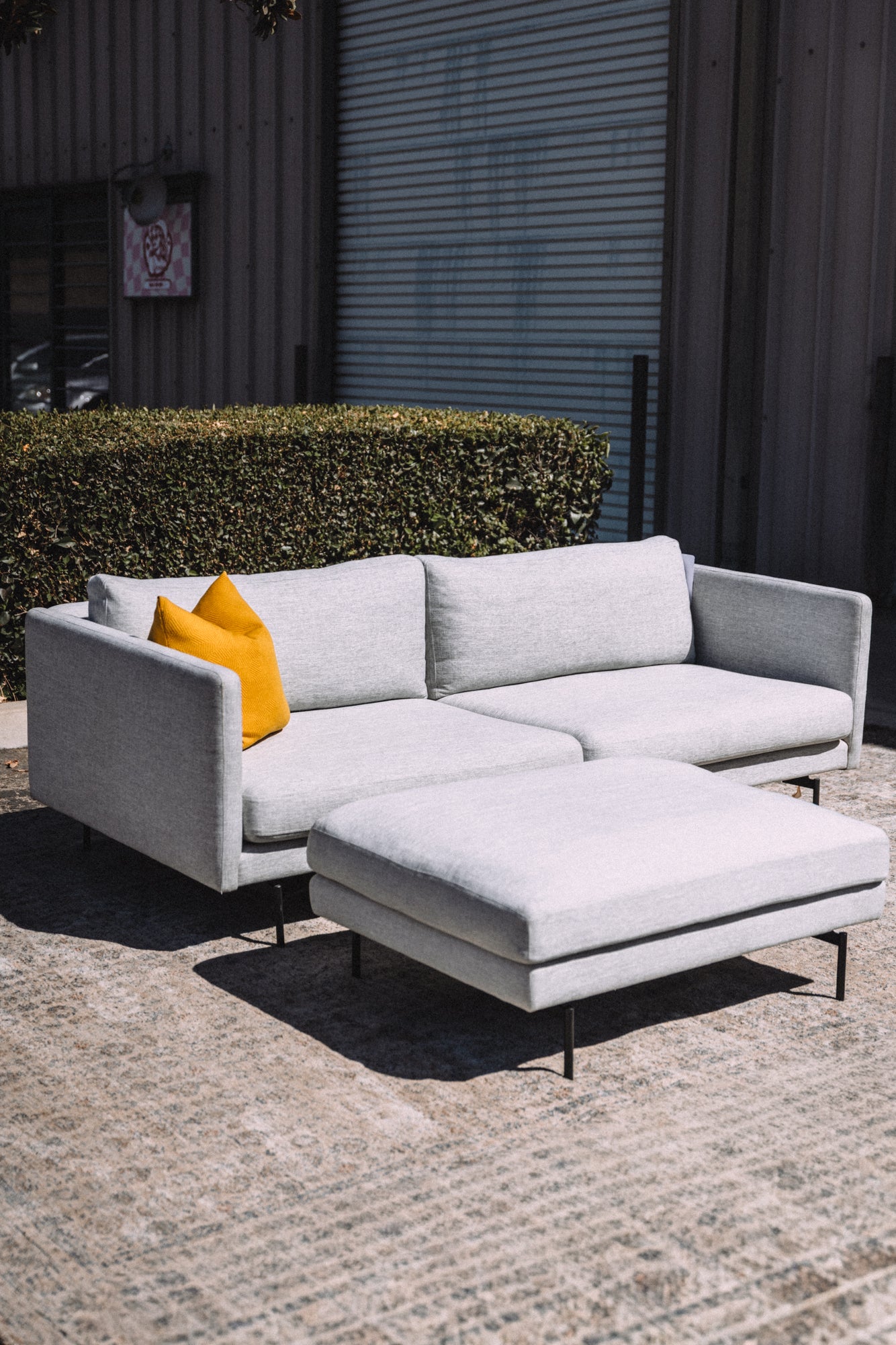 Tux 83" Down Feather Filled Sofa + Ottoman