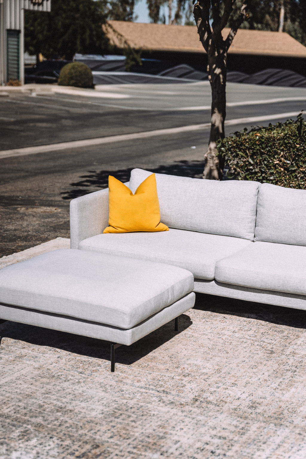 Tux 83" Down Feather Filled Sofa + Ottoman