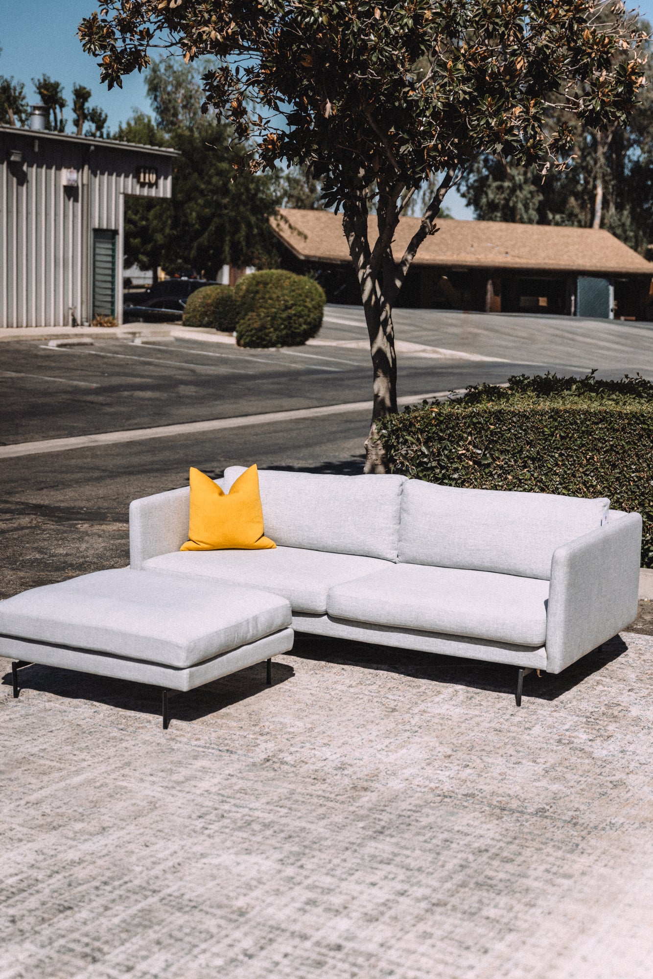Tux 83" Down Feather Filled Sofa + Ottoman