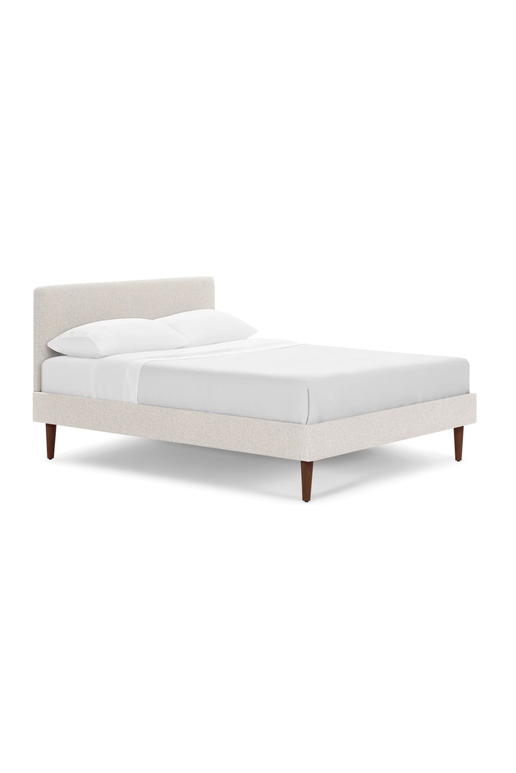 Burrow Chorus Upholstered Queen Bed Papyrus/Walnut