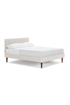 Burrow Chorus Upholstered Queen Bed Papyrus/Walnut