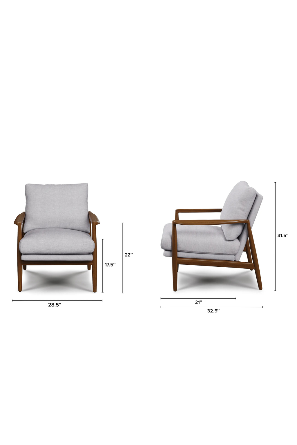 Article Bavel 28.5" Lounge Chair - Field Gray
