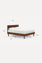 Burrow Chorus Upholstered Queen Bed Papyrus/Walnut
