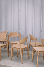 Article Sylvo Stackable Dining Chair - White Oak (Set of 6)
