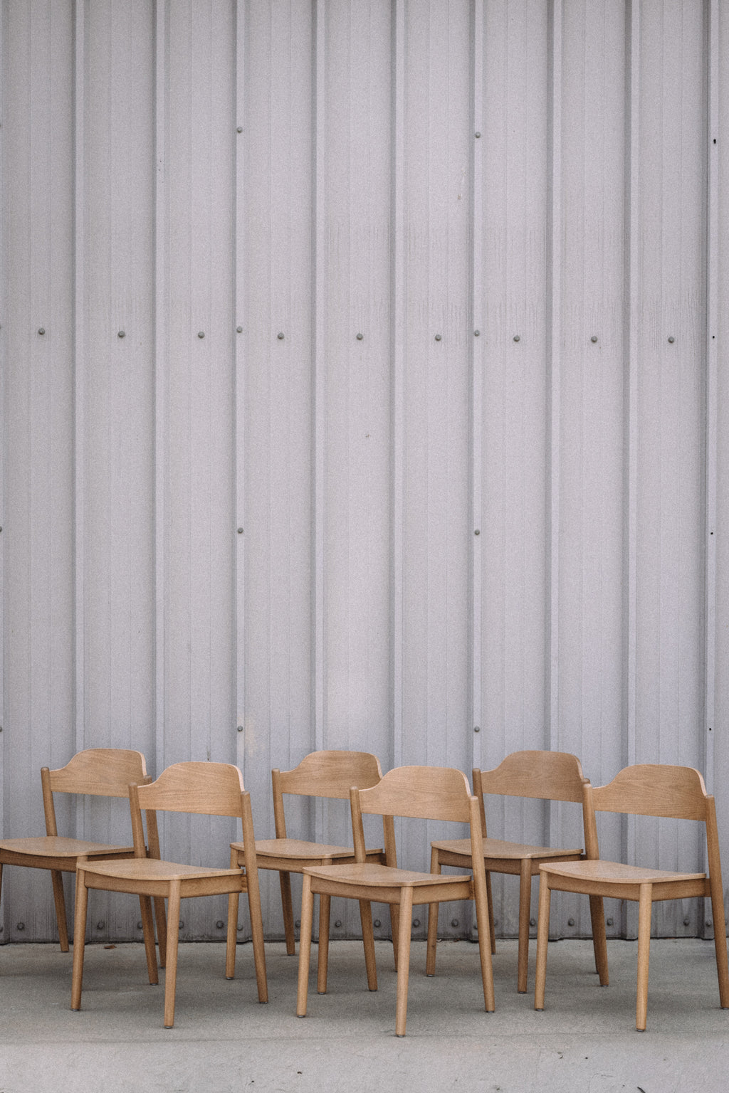 Article Sylvo Stackable Dining Chair - White Oak (Set of 6)