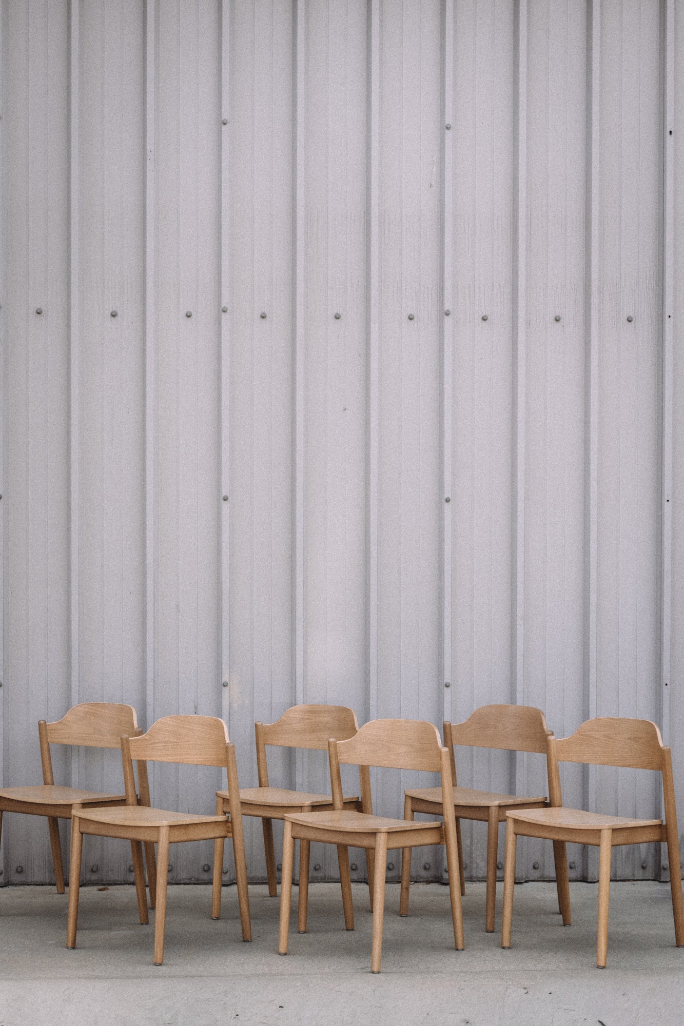 Article Sylvo Stackable Dining Chair - White Oak (Set of 6)