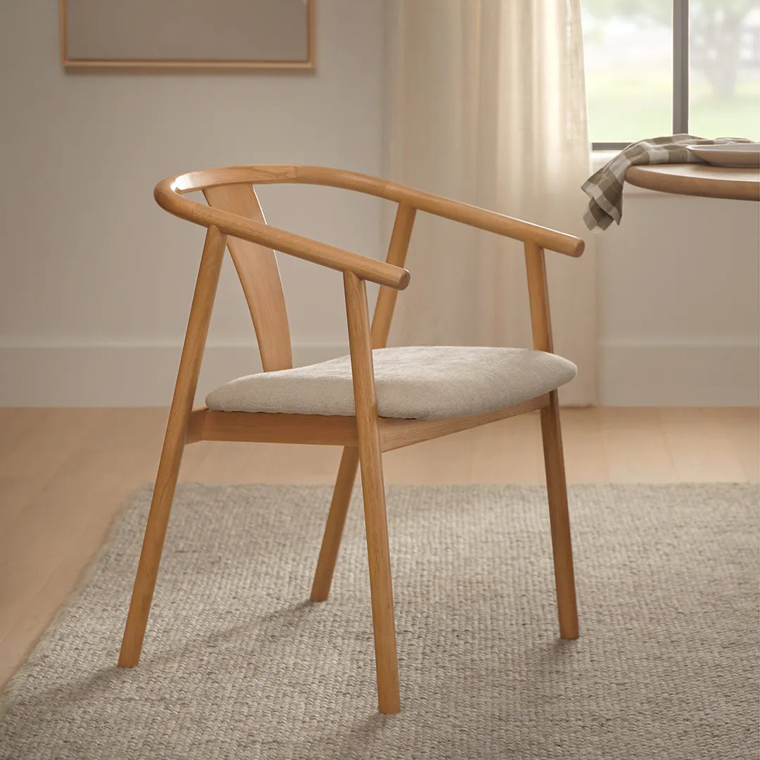 Fonra Dining Chair - Oak And Santolina Gray (Set of 2)