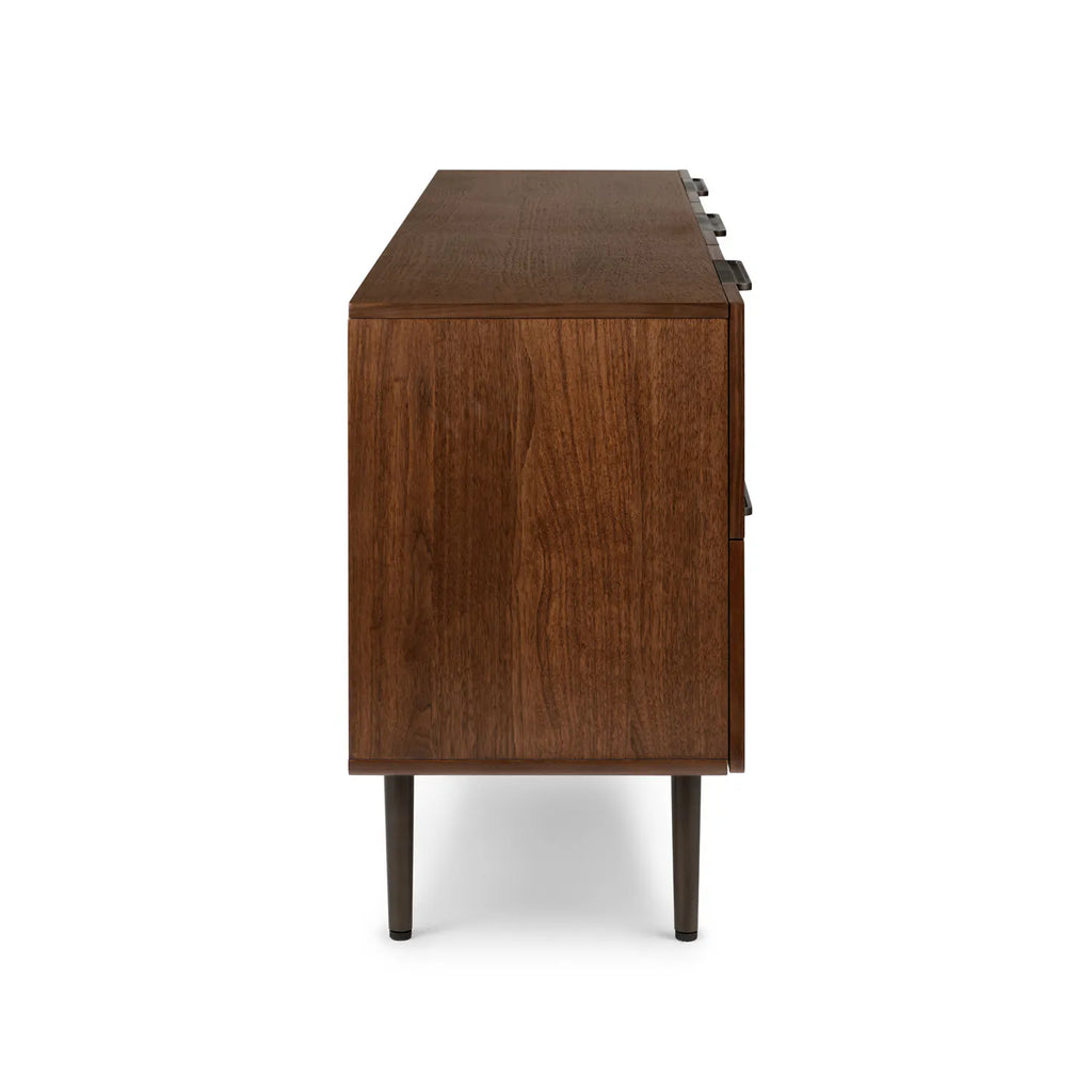 Nera 6-Drawer Low Triple Dresser - Walnut