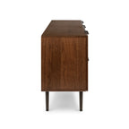 Nera 6-Drawer Low Triple Dresser - Walnut