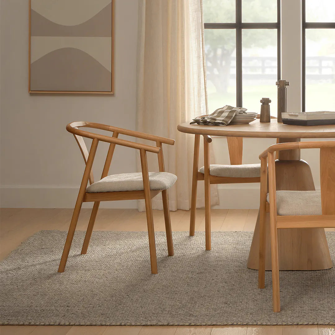 Fonra Dining Chair - Oak And Santolina Gray (Set of 2)